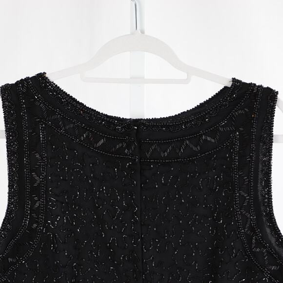 Stenay Vintage Silk Black Sleeveless Beaded Top Large - Picture 5 of 8